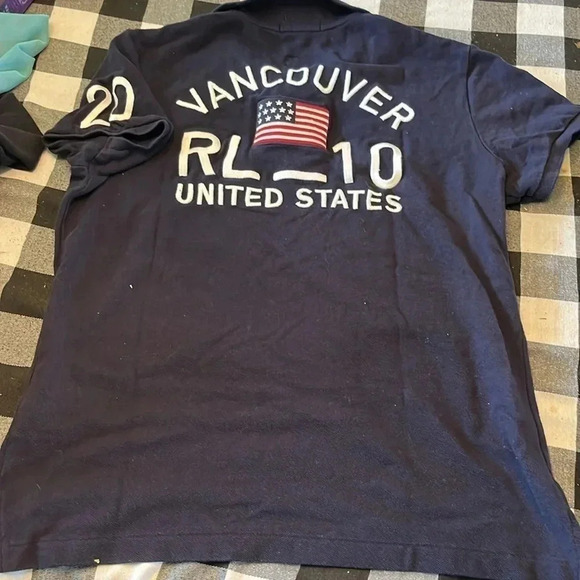Ralph Lauren Official USA Olympics Vancouver 2010 Polo Shirt in Blue XL - Picture 4 of 4